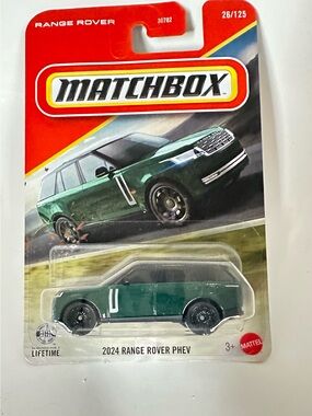 Matchbox 2024 Range Rover PHEV Toy Car - Green with Black Wheels